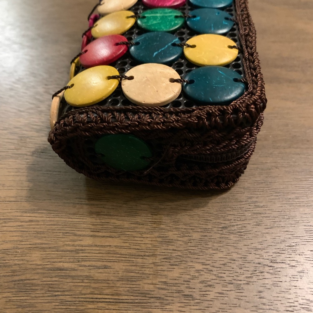 Handmade Multicolour Coconut Disc Women's Wristlet EUC - Picture 4 of 7